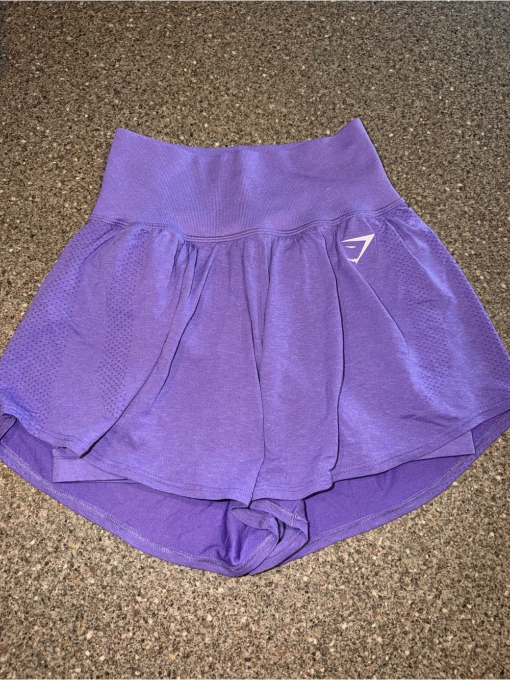 Gymshark Lavender High-Waist Double Layer Shorts